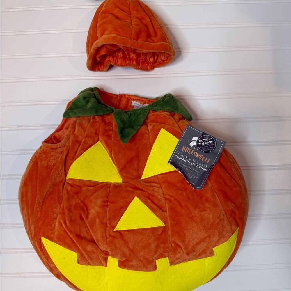 Pottery Barn Kids Puffy Pumpkin Glow in the Dark Halloween Costume, 2T NEW 1875 - Picture 1 of 4